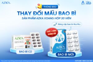 Thông báo thay đổi bao bì sản phẩm Azka xoang 30 viên
