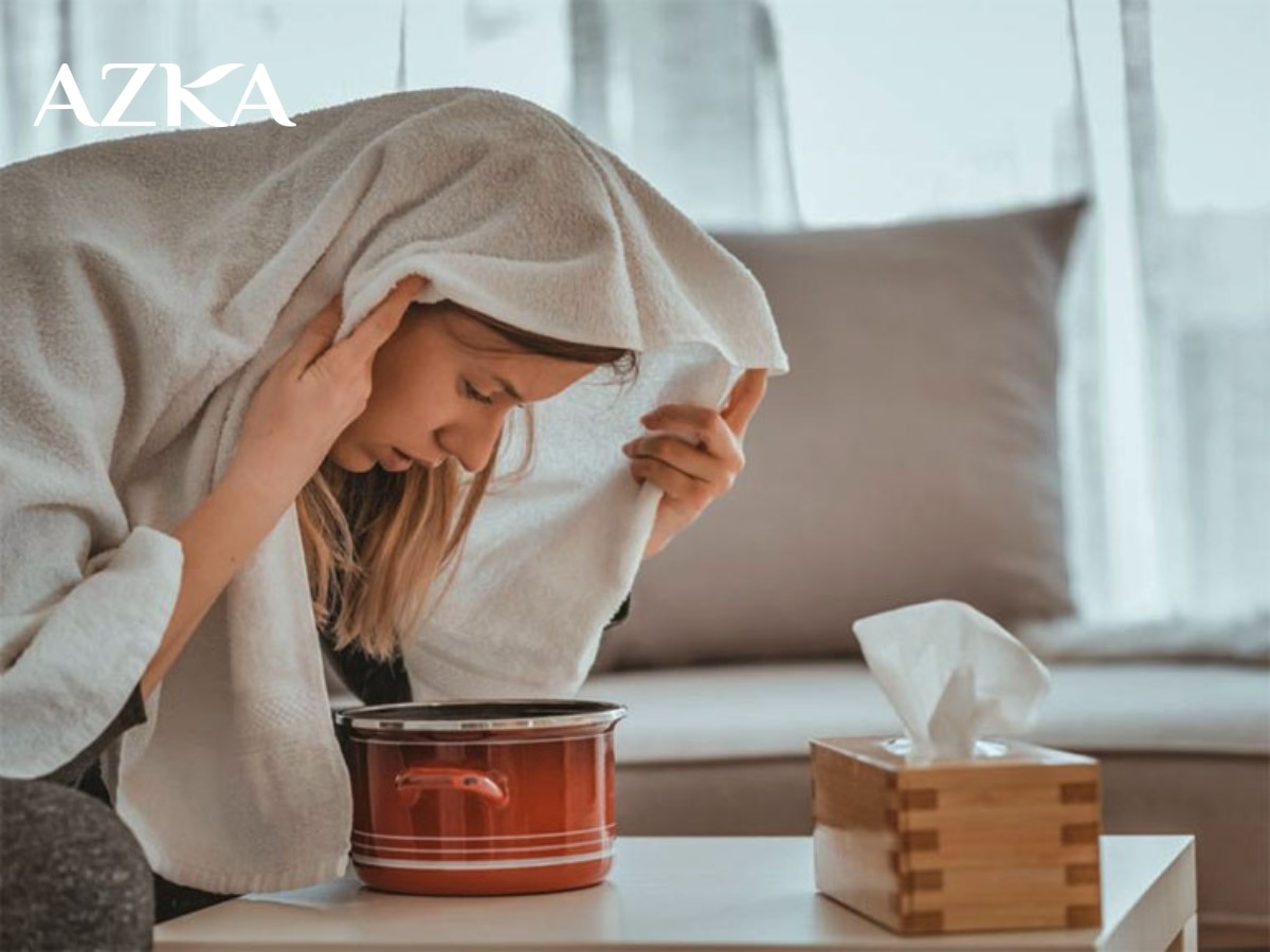 Xông hơi bằng hoa ngũ sắc giúp giảm tình trạng ngạt mũi