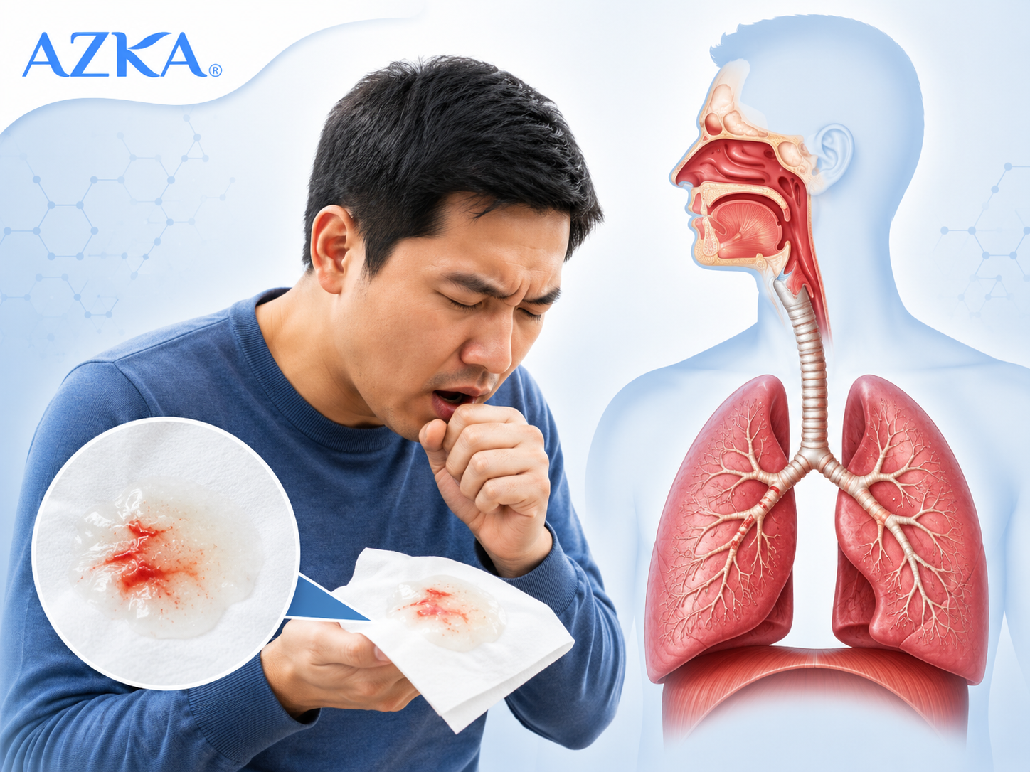 Khạc đờm có máu do các bệnh lý đường hô hấp