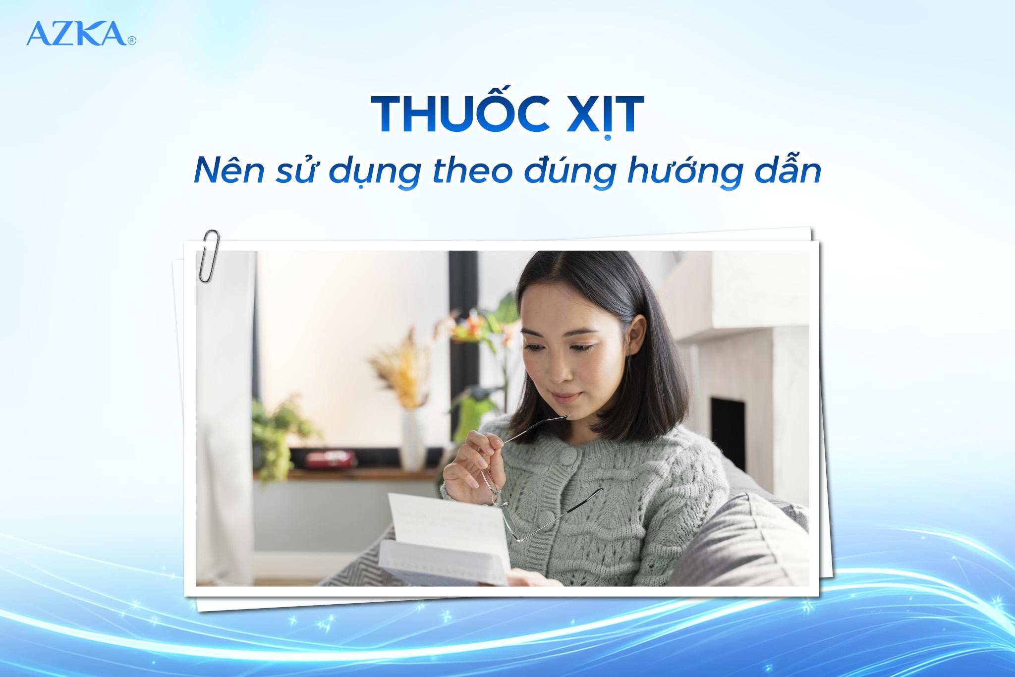Nên sử dụng thuốc xịt theo đúng hướng dẫn