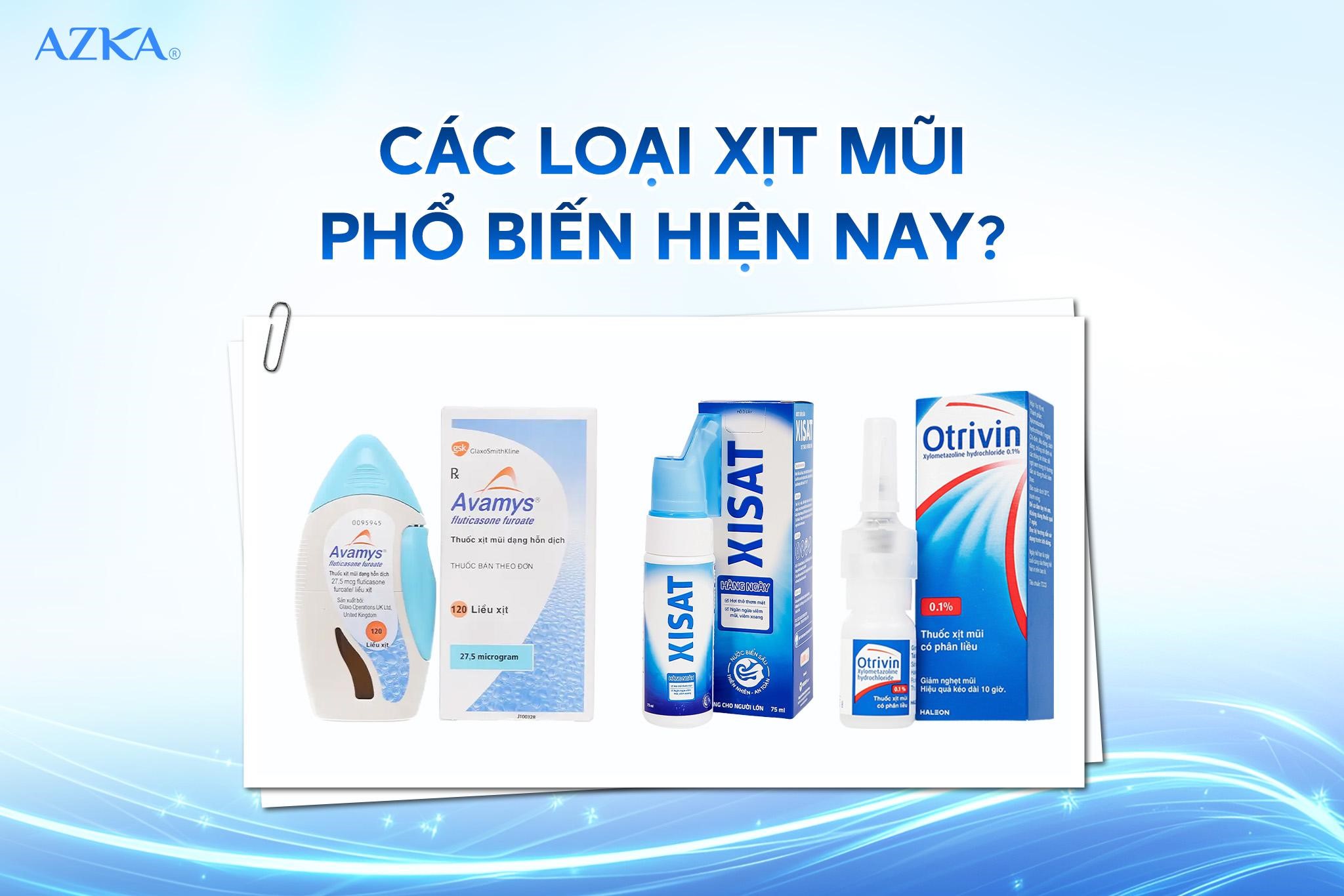 Các loại xịt mũi phổ biến hiện nay
