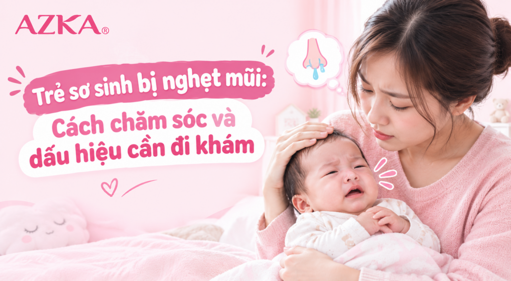 Trẻ sơ sinh bị nghẹt mũi: Cách chăm sóc và dấu hiệu cần đi khám