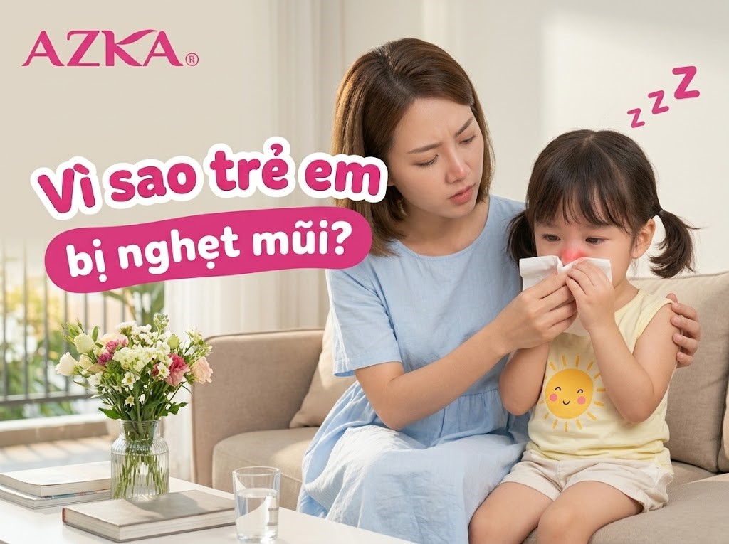 Vì sao trẻ em bị nghẹt mũi?
