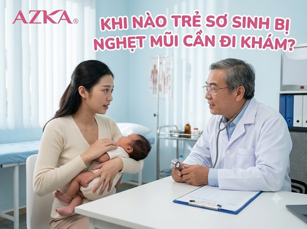 Khi nào trẻ sơ sinh bị nghẹt mũi cần đi khám?
