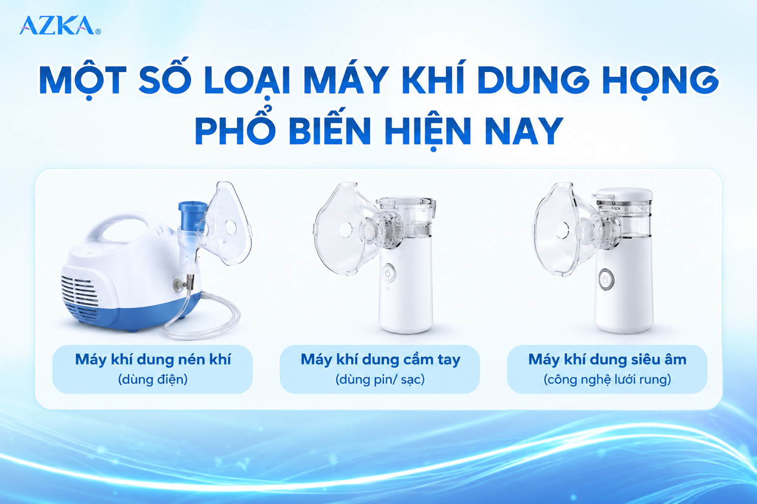 Một số loại máy khí dung họng phổ biến hiện nay