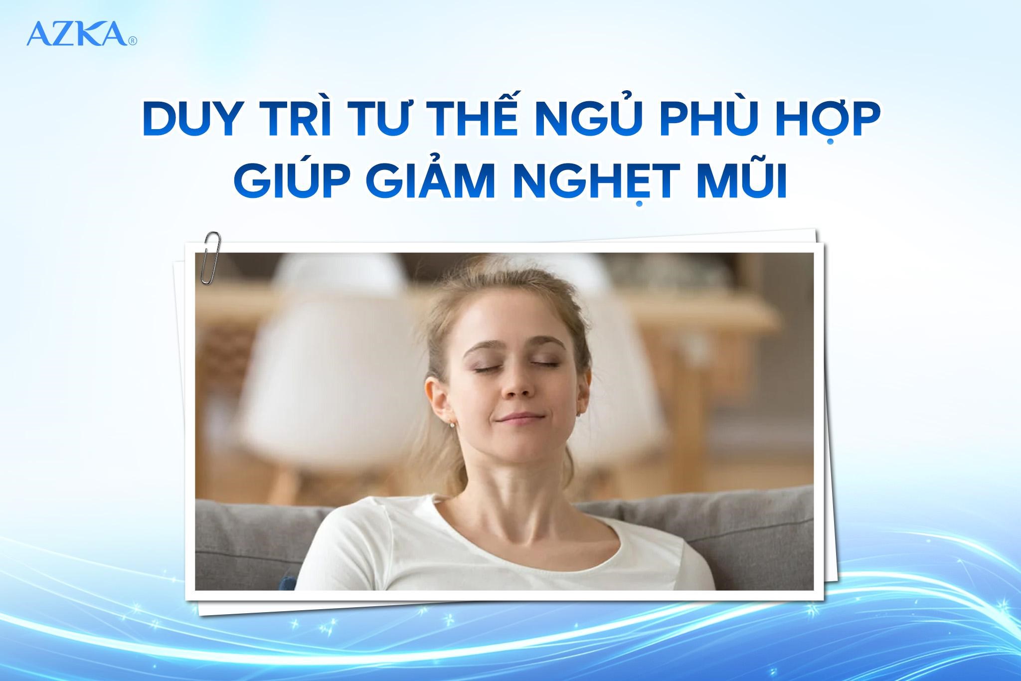 Duy trì tư thế ngủ phù hợp giúp giảm nghẹt mũi